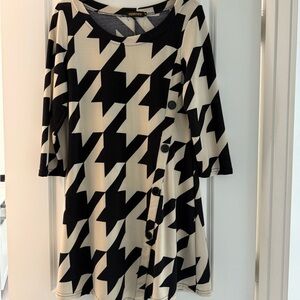 Black and White Houndstooth Women's dress